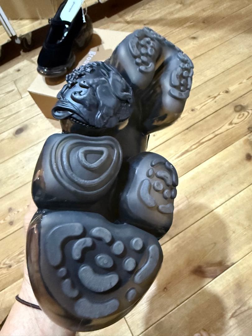 grounds ブラック ベルベット メリージェーン スニーカー