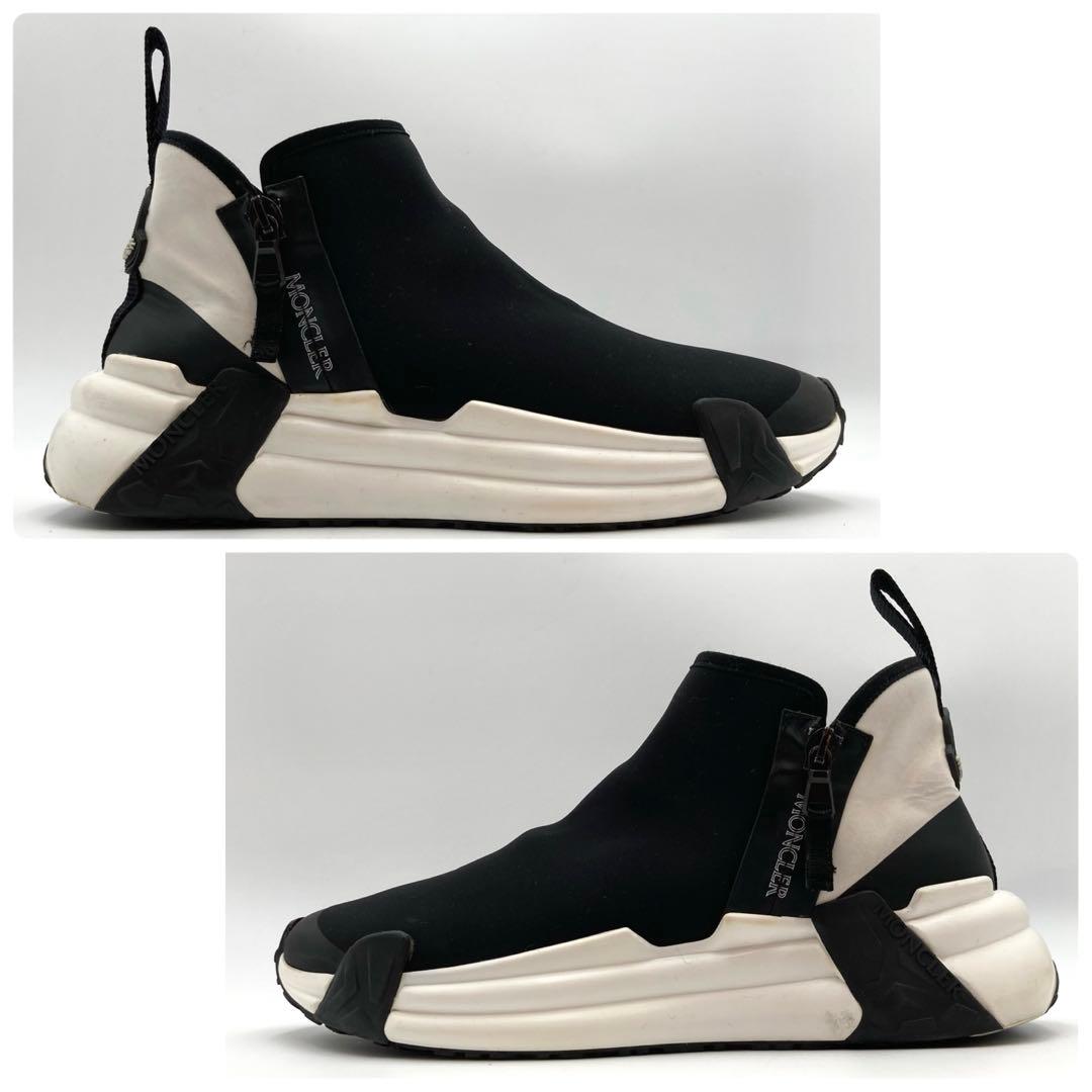 らきぱぴ✨MONCLER COMPASSOR ZIP スニーカー 黒 38