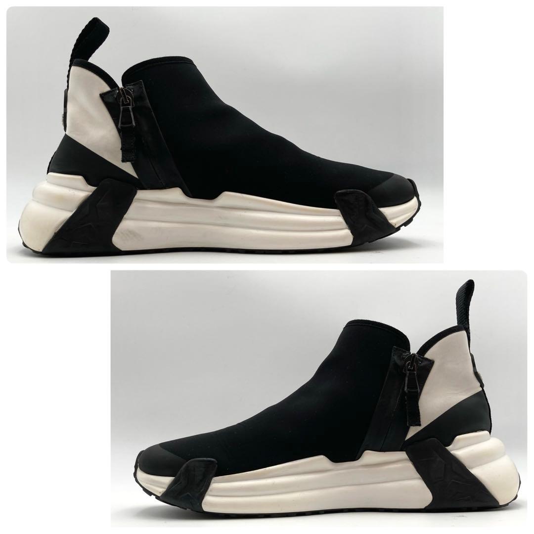 らきぱぴ✨MONCLER COMPASSOR ZIP スニーカー 黒 38