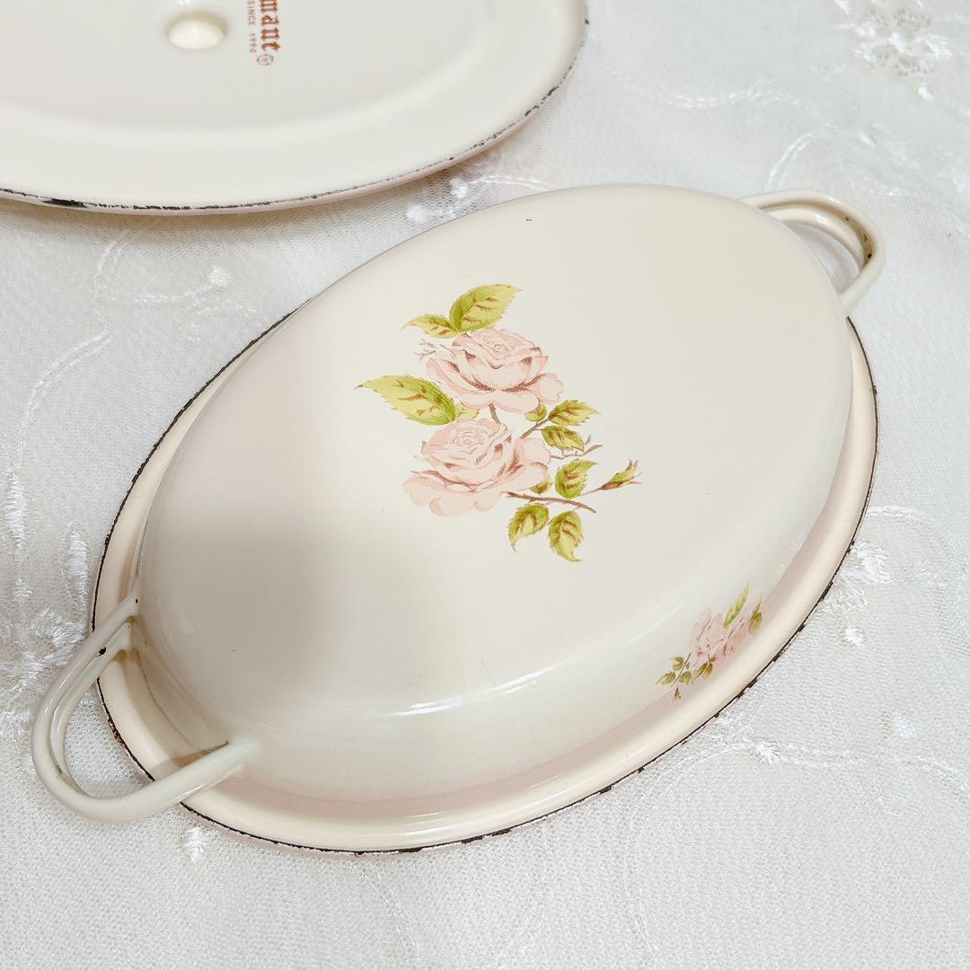 imane 琺瑯 ミニチュアキャセ3点セット / イマン マニー 薔薇雑貨