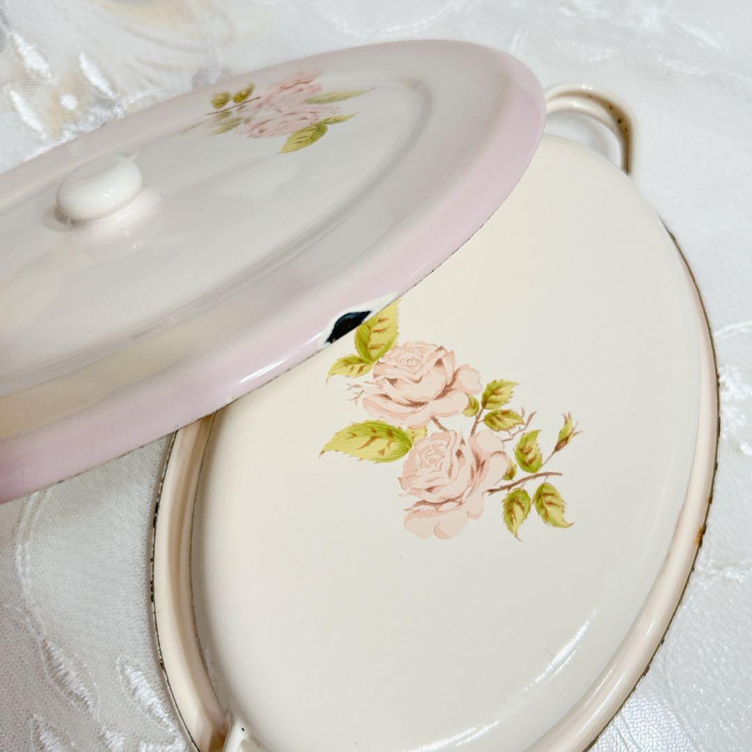 imane 琺瑯 ミニチュアキャセ3点セット / イマン マニー 薔薇雑貨