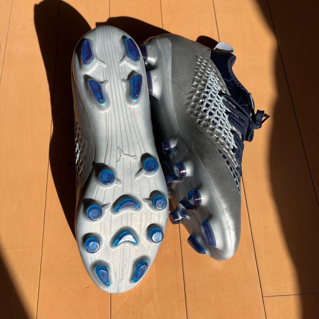 新品未使用❗️　PUMA スパイク 25.5㎝　 シルバー NET FIT