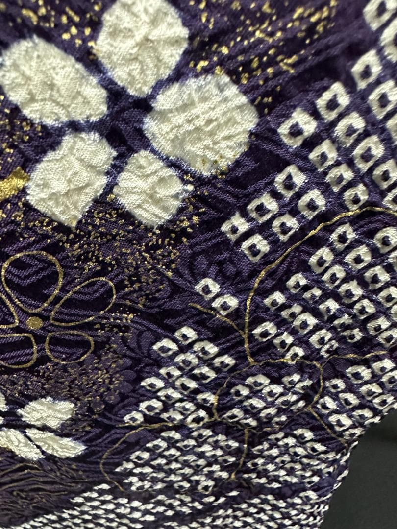 本加工総絞り 刺繍くすみカラー 薄グレー地 振袖 袋帯 フルセット