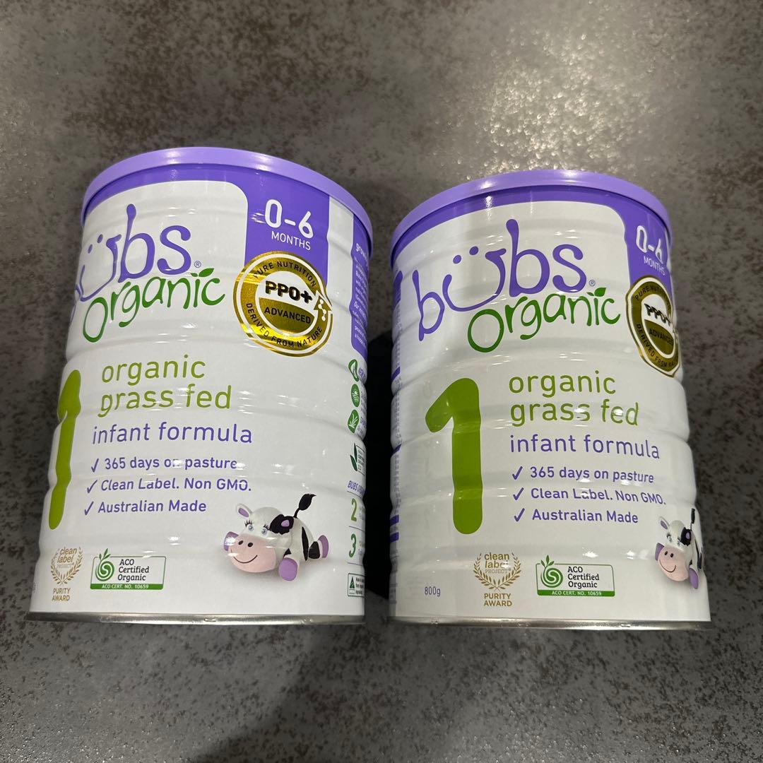 bubs organic 粉ミルク 0-6ヶ月 900g 2缶セット