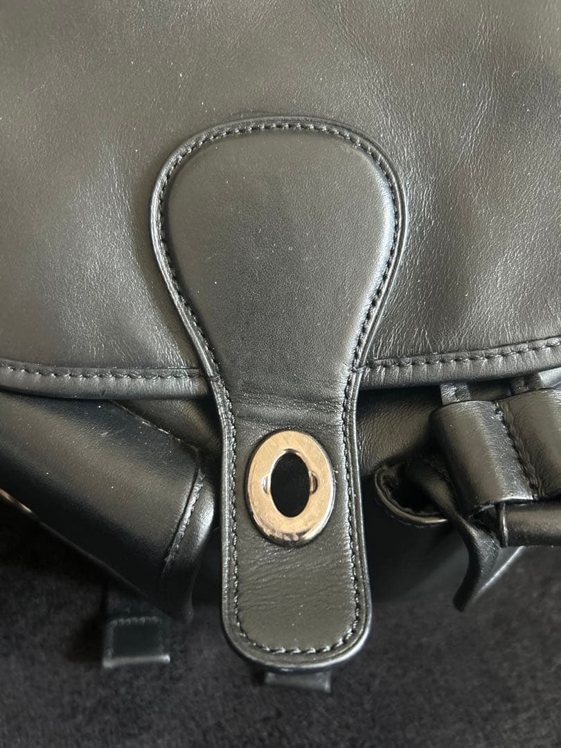 【coach】　ブラックレザーリュック