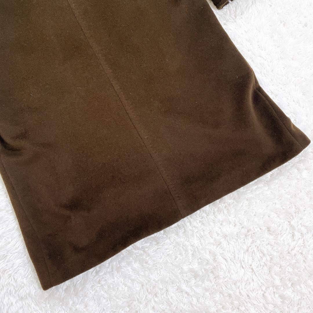 マックスマーラ アイコン ウールカシミヤ ロングコート ブラウン 42 白タグ