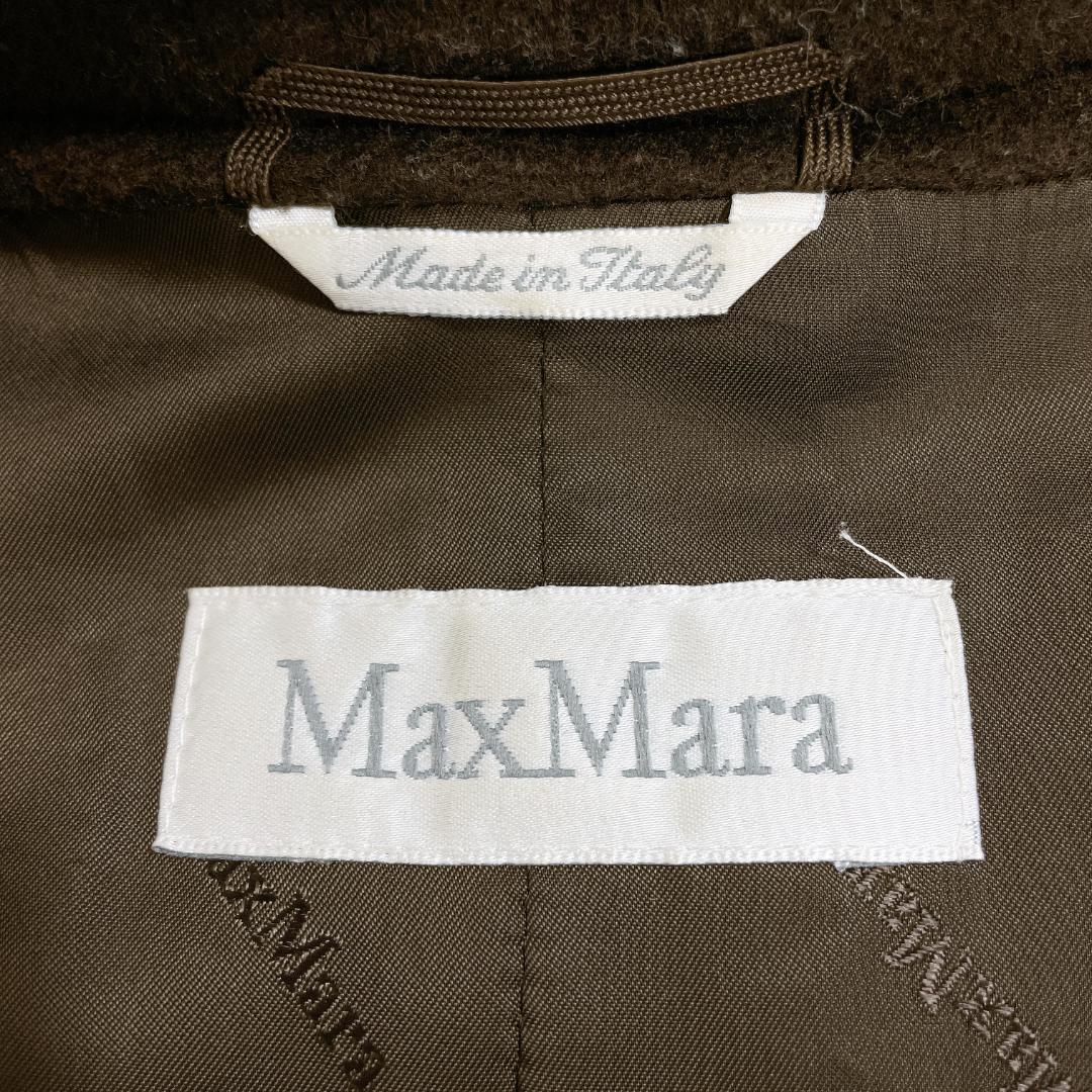 マックスマーラ アイコン ウールカシミヤ ロングコート ブラウン 42 白タグ