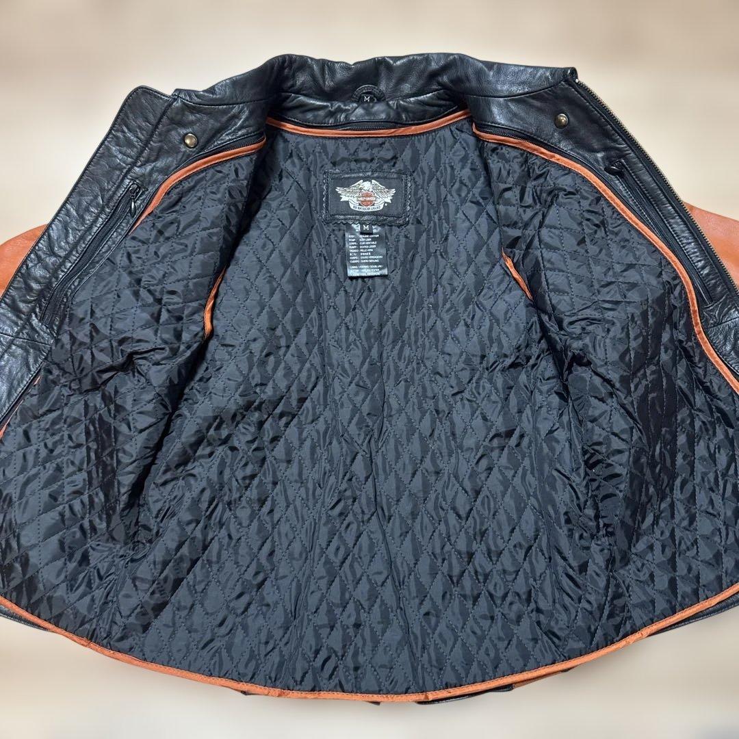 HARLEY-DAVIDSON レザージャケット M 黒 茶色