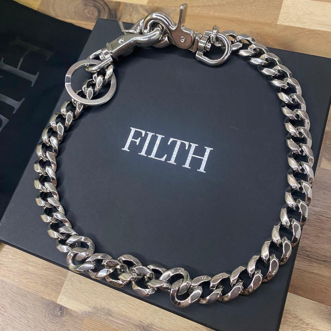 小物 FILTH SHINE WALLET CHAIN FILTH / SIL