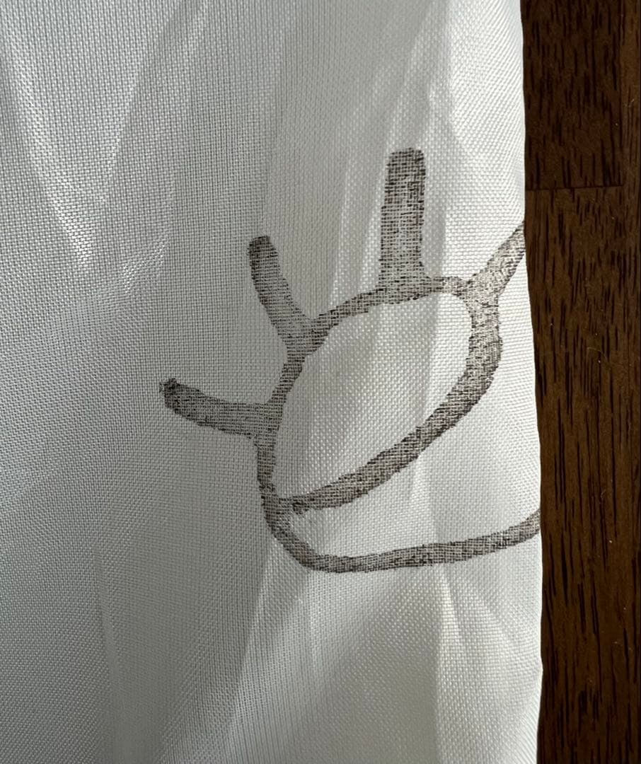 ebagos エバゴス 紅籐カゴ リネンかぶせ布付 小型鏡付 美品 専用保管袋付