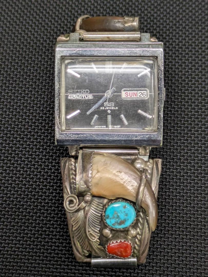 ナバホ族アーティスト作腕時計ベルト