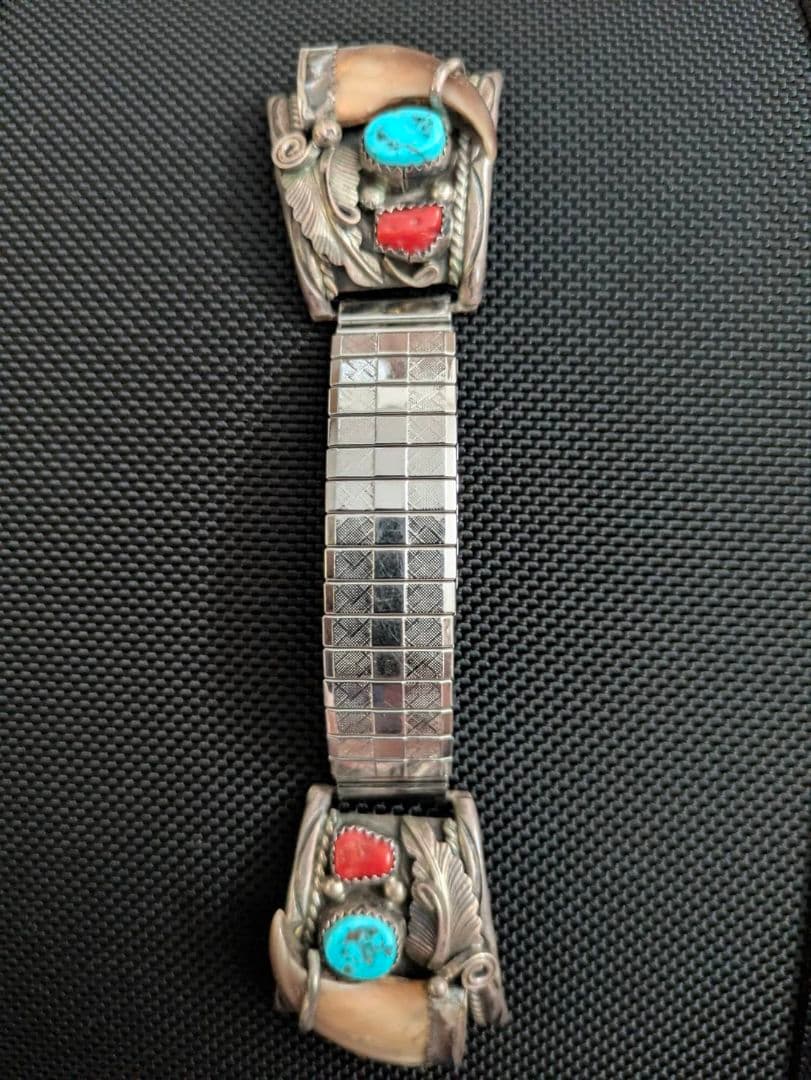 ナバホ族アーティスト作腕時計ベルト