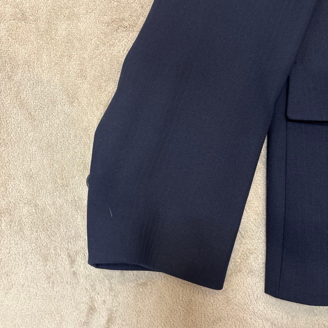 ADERERROR ネイビー ノーカラー ジャケット