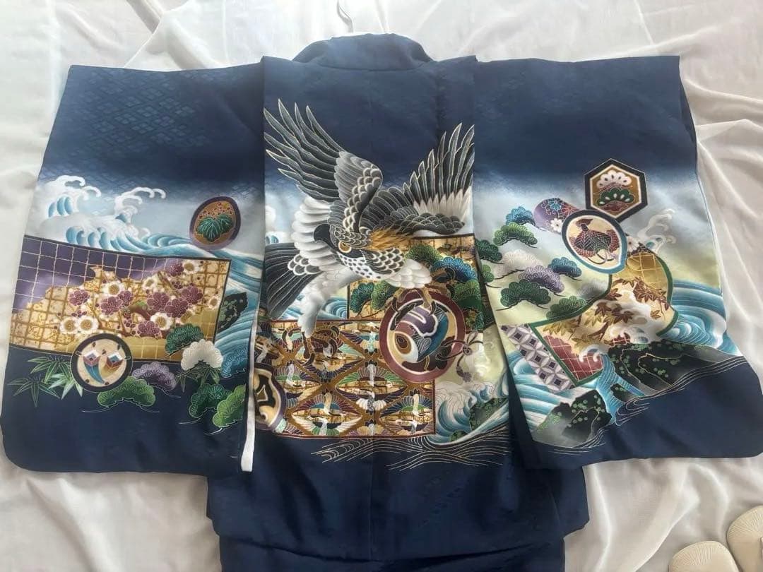 七五三　男の子　五歳　5歳　6歳　袴セット　着物羽織り　753 男児