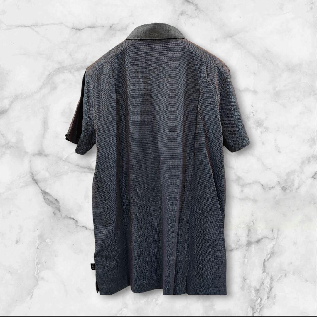 新品未使用タグ付 HUGO BOSS ポロシャツ ブルー/オレンジ色調交差