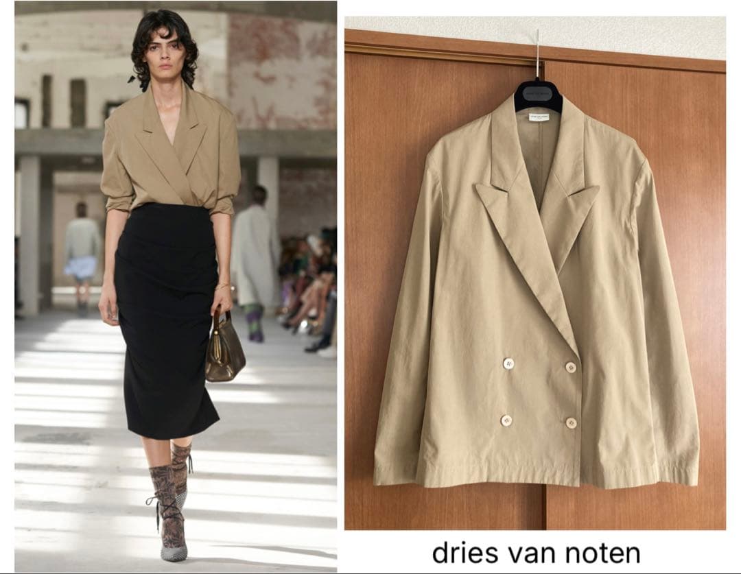 完売 超美品★ ドリスヴァンノッテン 24ss ランウェイ着 ジャケット S