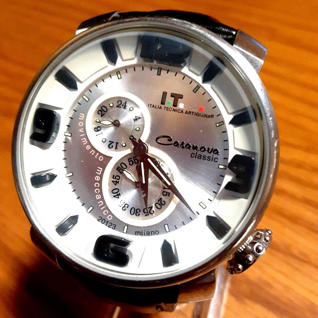 ITA　I.T.A　カサノバ　Wスモセコ　裏スケ　自動巻きメンズ腕時計　稼働品