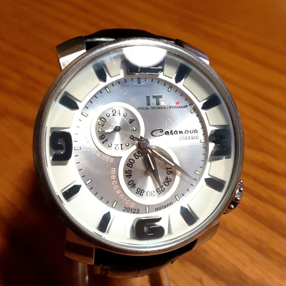ITA　I.T.A　カサノバ　Wスモセコ　裏スケ　自動巻きメンズ腕時計　稼働品