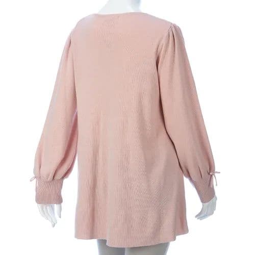 新品未使用！Super Beauty 胸元フリルデザインチュニックセーター