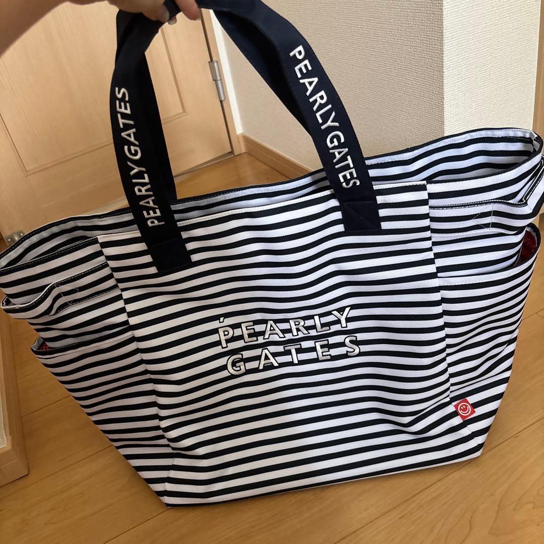 PEARLY GATES ストライプトートバッグ