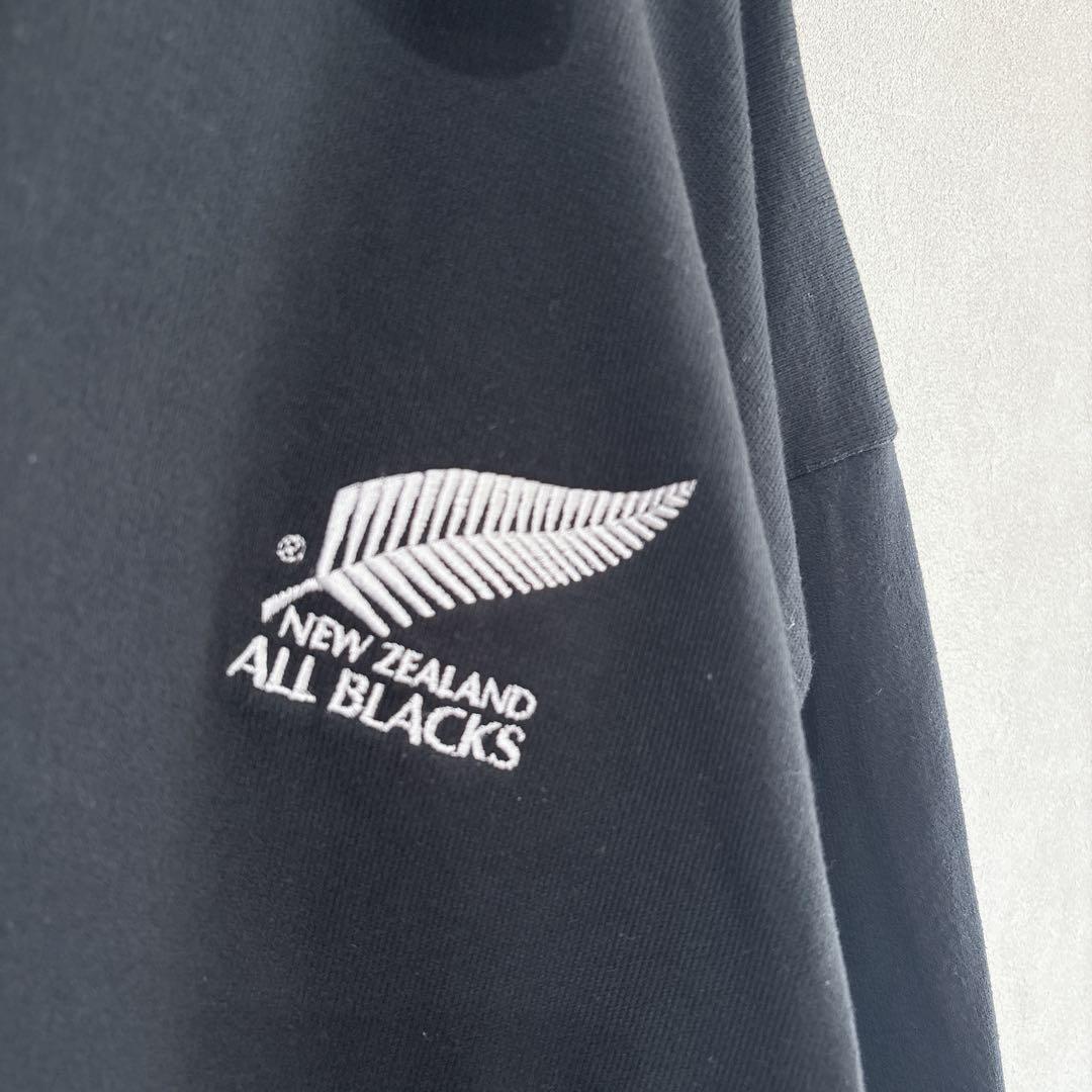 【希少】90s カンタベリー　ALL BLACKS ラガー シャツ S ブラック