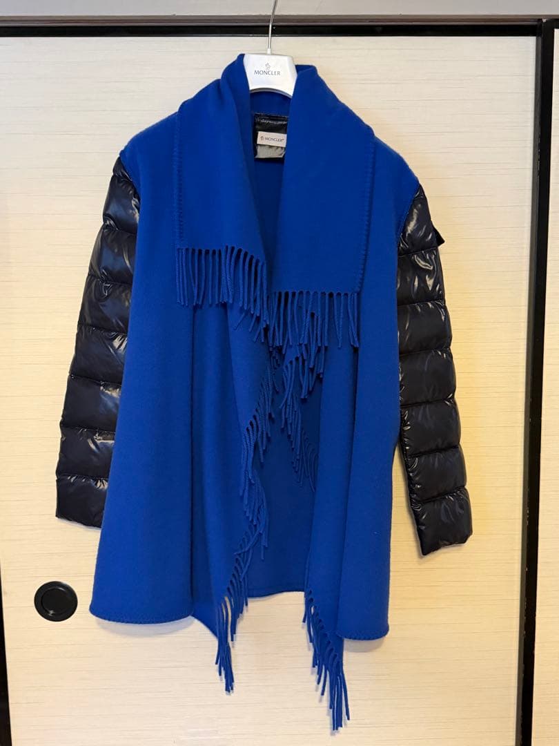 MONCLER ウールダウンコンビポンチョ・ケープコート