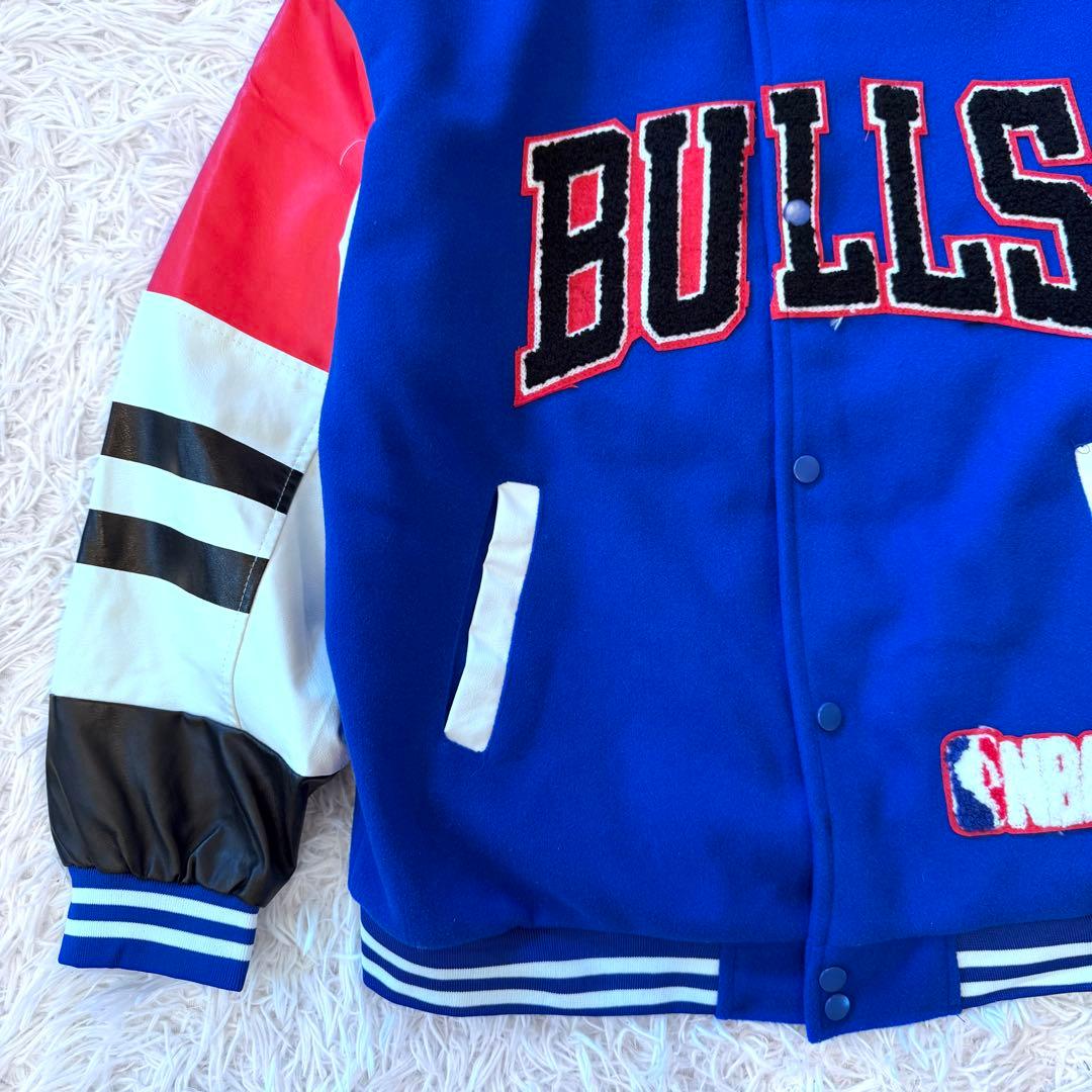 Ryouhei様 スターター NBA ブルズ 派手 レザー 切替 スタジャン