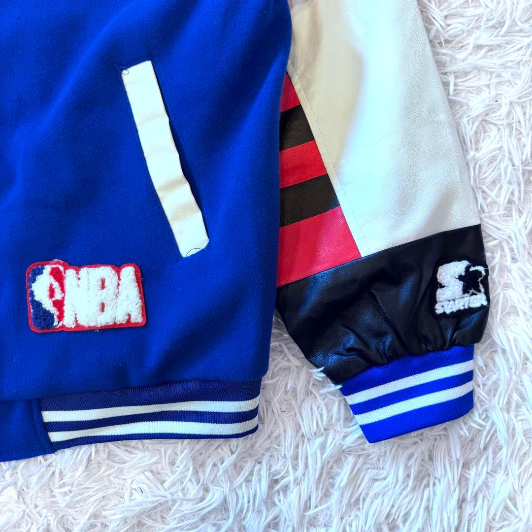 Ryouhei様 スターター NBA ブルズ 派手 レザー 切替 スタジャン