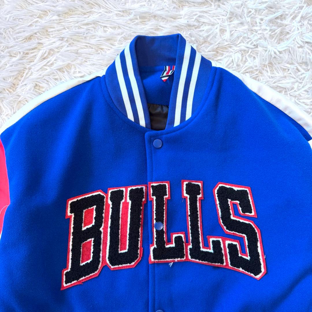 Ryouhei様 スターター NBA ブルズ 派手 レザー 切替 スタジャン