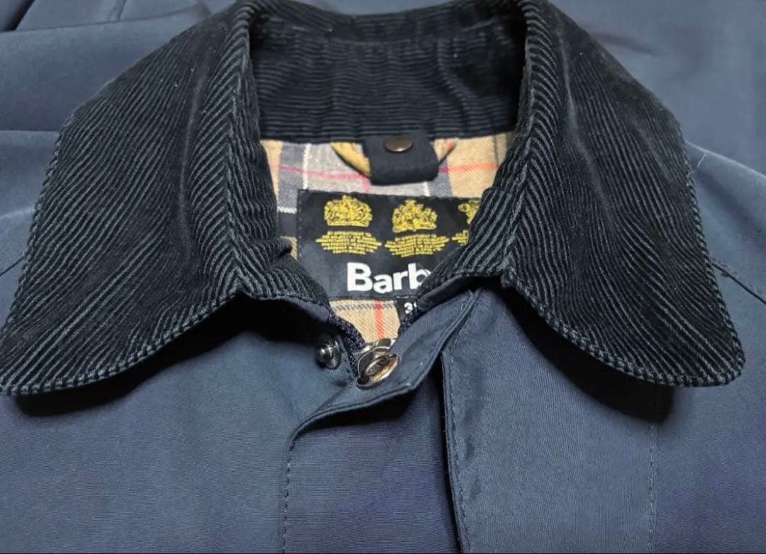 ニ*ク様 Barbour bedale SL ネイビー ノンオイル　non wa