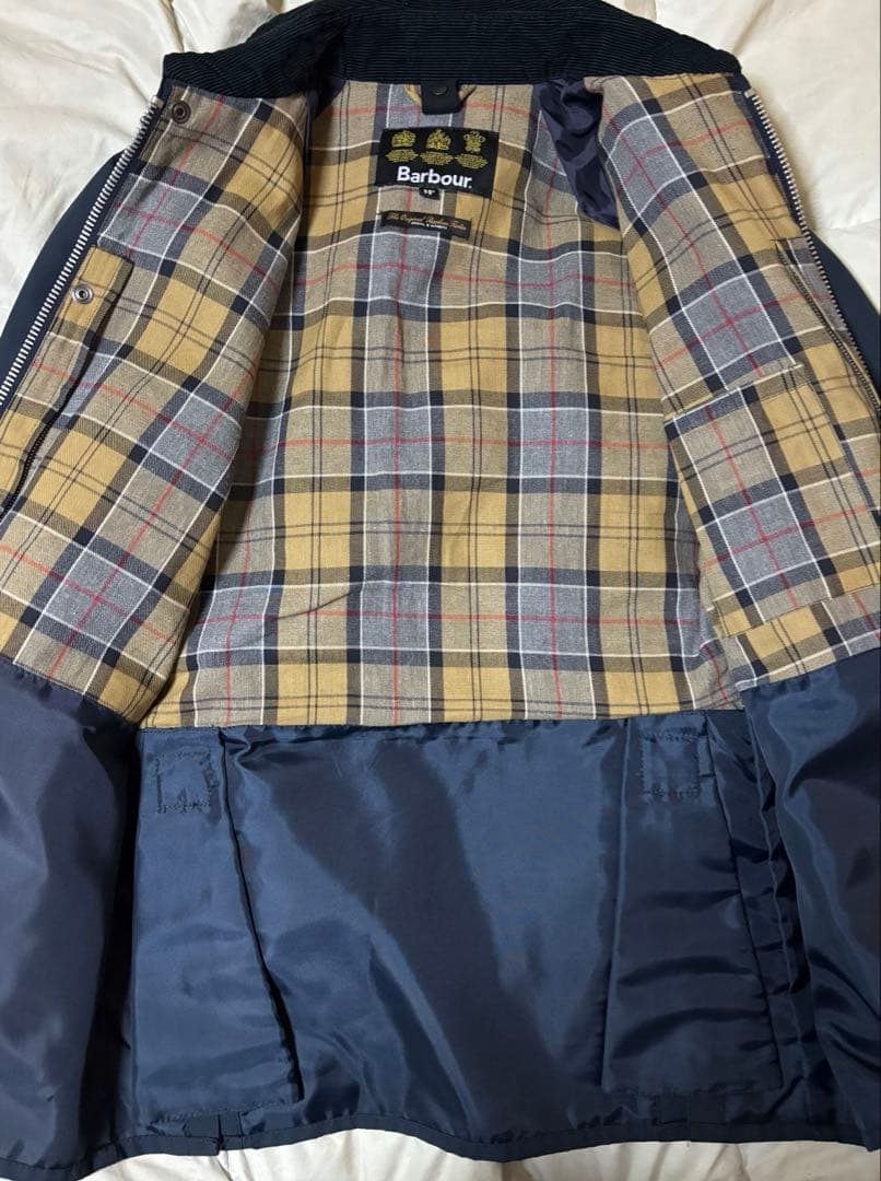 ニ*ク様 Barbour bedale SL ネイビー ノンオイル　non wa