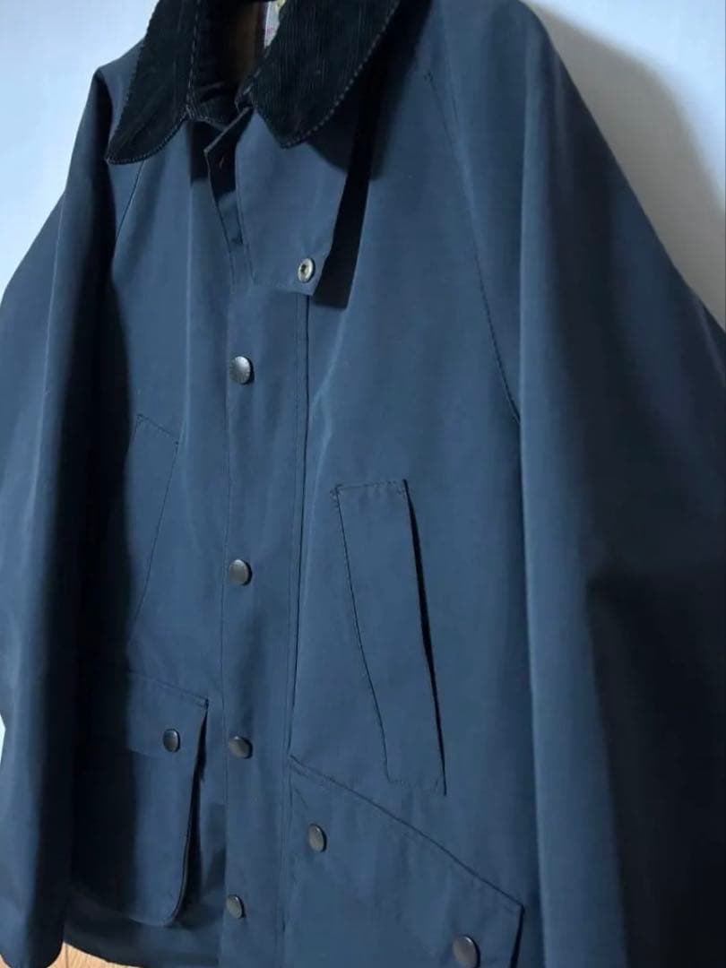 ニ*ク様 Barbour bedale SL ネイビー ノンオイル　non wa