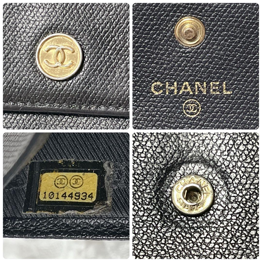 美品✨CHANEL シャネル　Wホック　財布 ココボタン　コンパクト　ウォレット