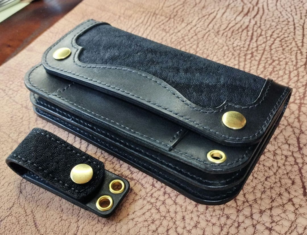 エレファントレザー！トラッカーウォレット 黒象