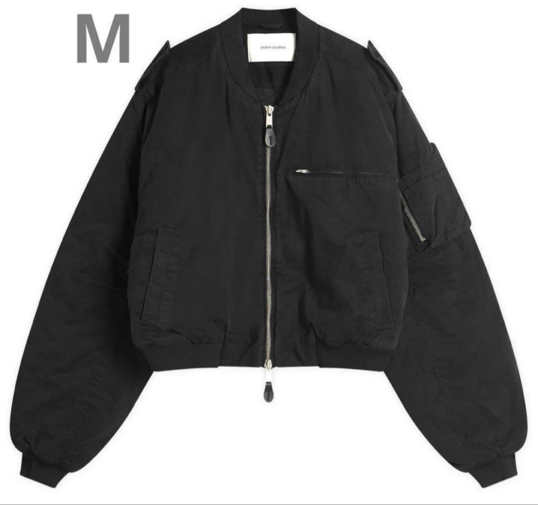 エンタイアスタジオ ボンバージャケット 黒色