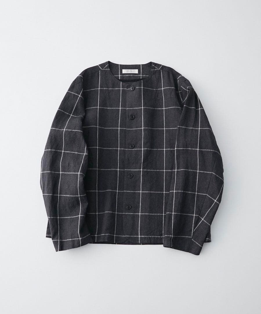 confect ルポワンチェック ノーカラージャケット