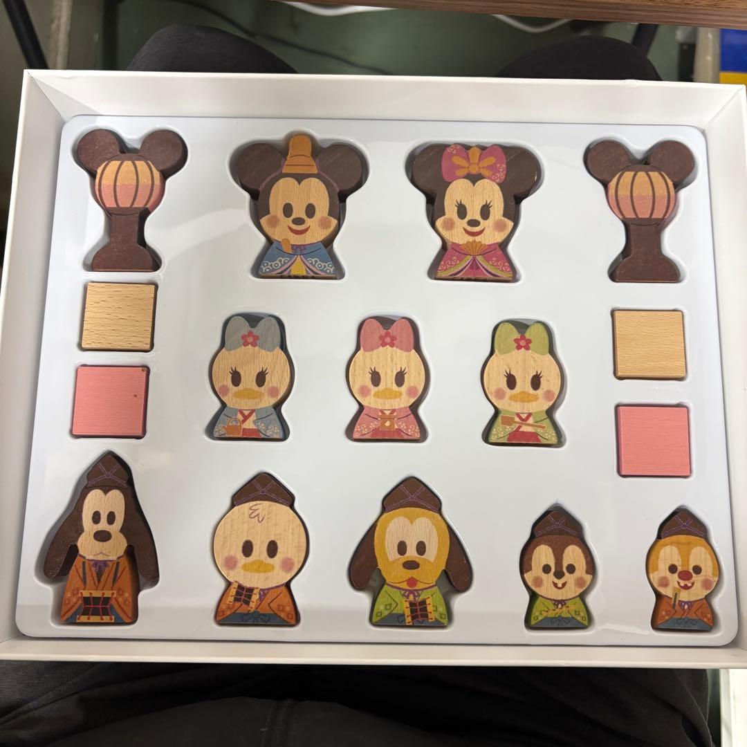 寺222 【美品】KIDEA ミッキー ミニー 雛人形セット ケース付き 積み木