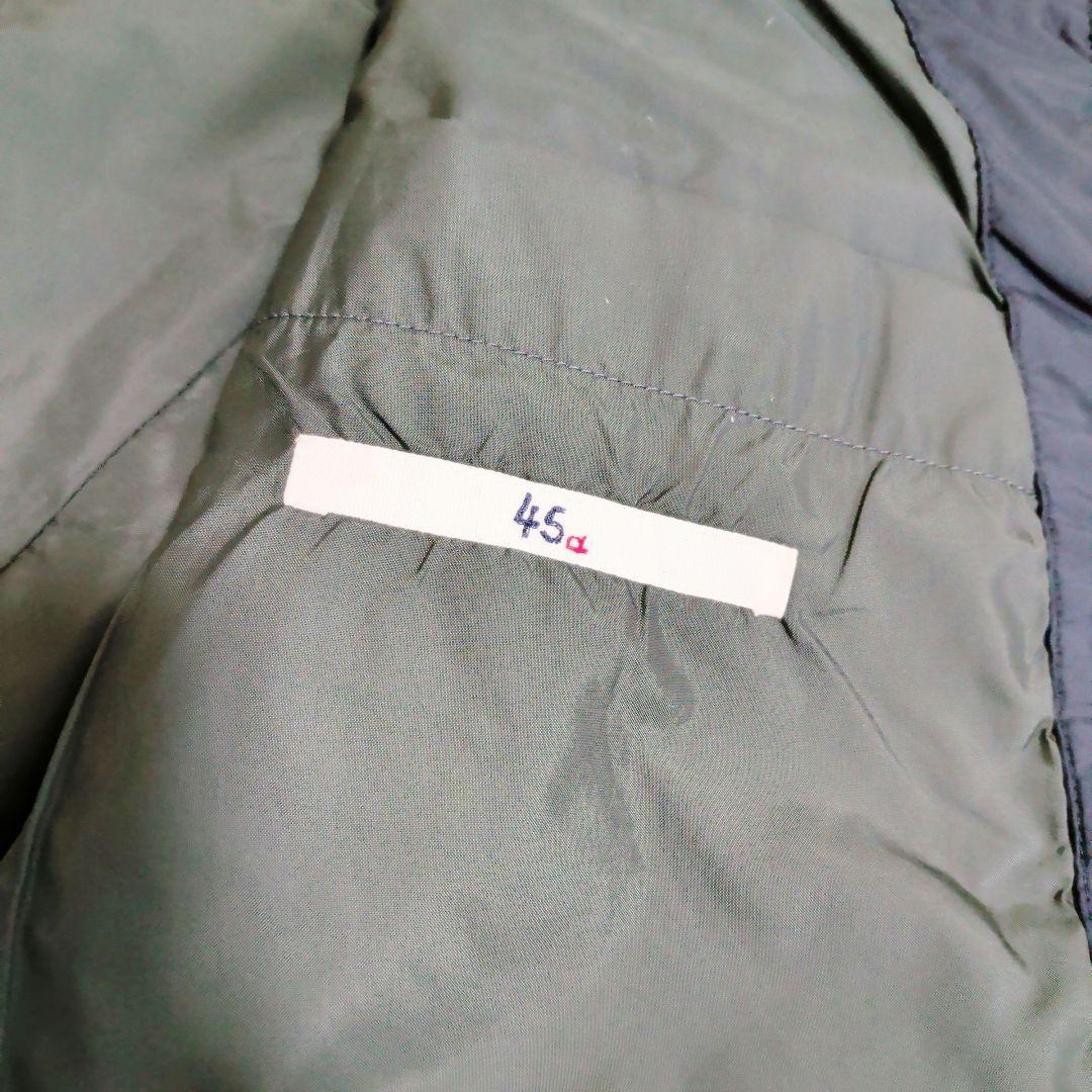 美品 45R　キルティング Vネック中綿ダウンベスト 馬革ファスナー 45rpm