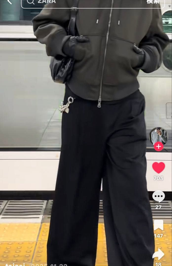 【即完品】ZARA ギャザー&バックル マキシバケットバッグ　ショルダーバッグ