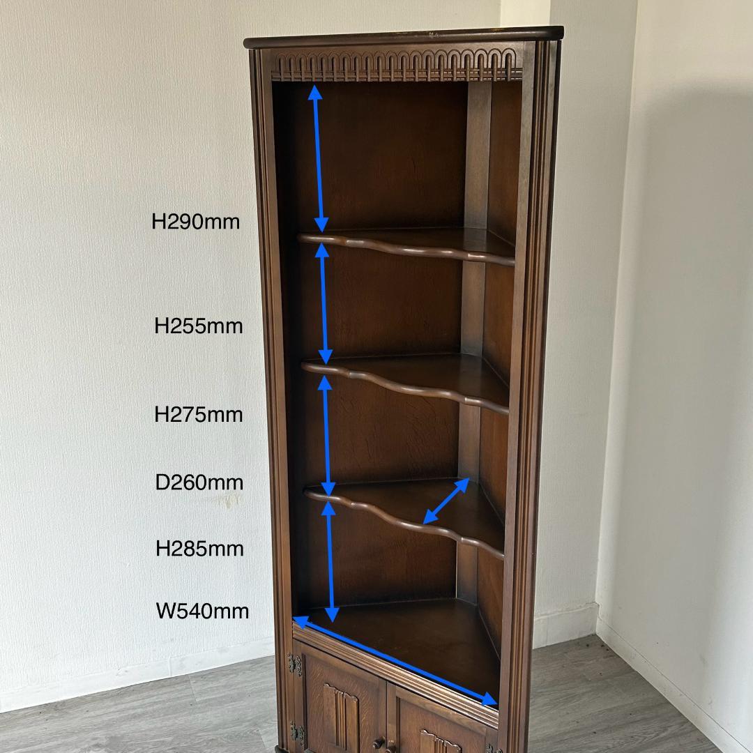 イギリス アンティーク　家具 コーナーキャビネット　295A