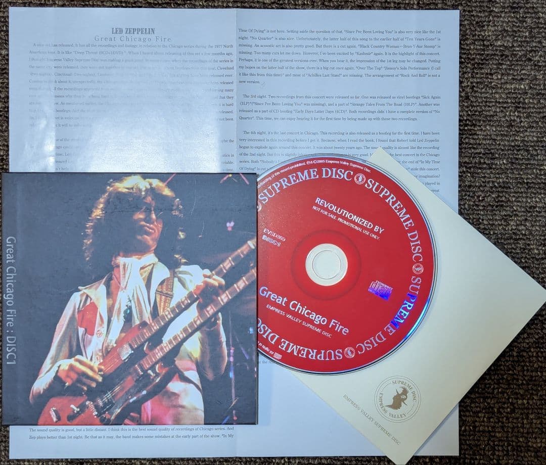r*7様 レッド・ツェッペリン:グレイト・シカゴ・ファイアー⭐️9CD ＆1DV