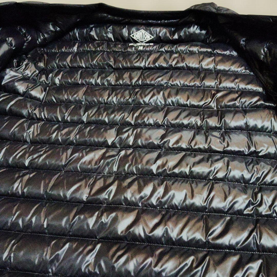 美品ＤANTONダントンインナーダウンノーカラーサイズ38