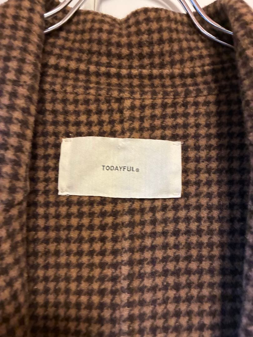 todayful Over Check Coat 36サイズ