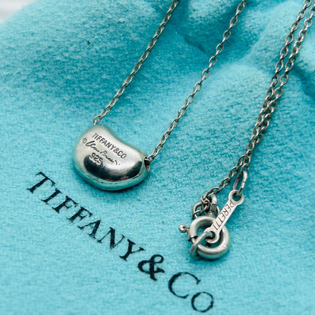 15 ティファニー ネックレス ビーン 箱巾着袋付 シルバー 925