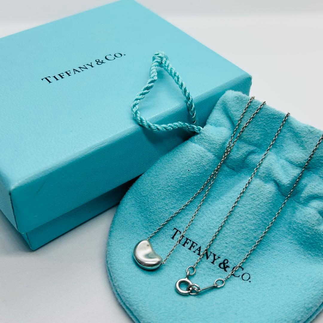 15 ティファニー ネックレス ビーン 箱巾着袋付 シルバー 925