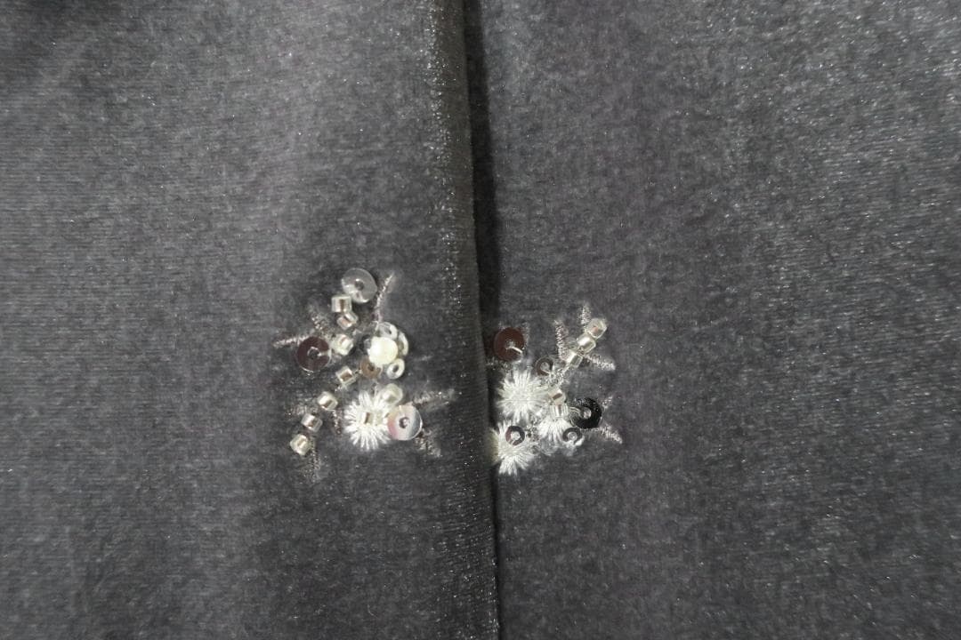 ねこあおセルフォード 花柄刺繍ベロアワンピース　サイズ36