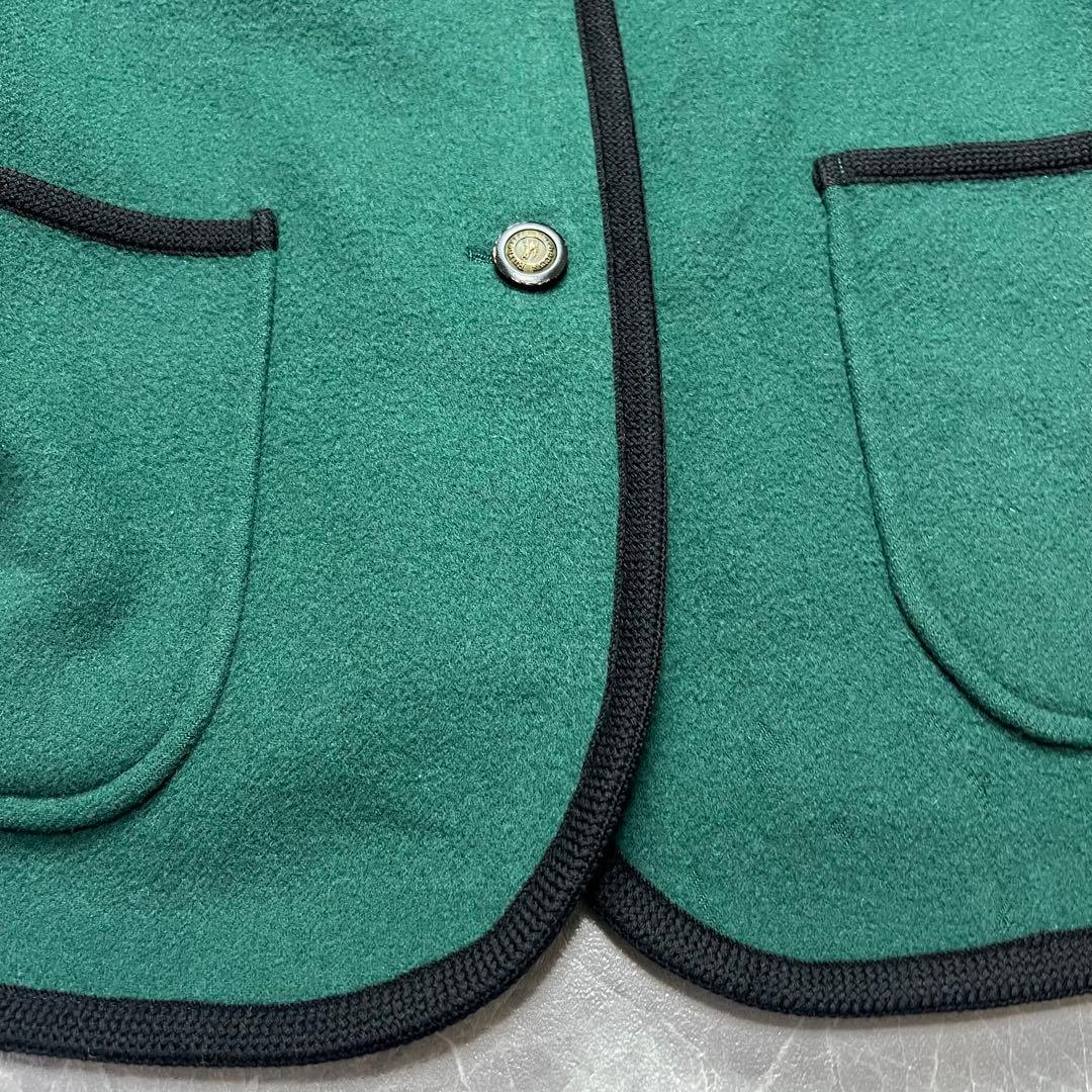 バーバリー♡カシミヤ　ダブルフェイス　コート　金ボタン　ノバチェック グリーン