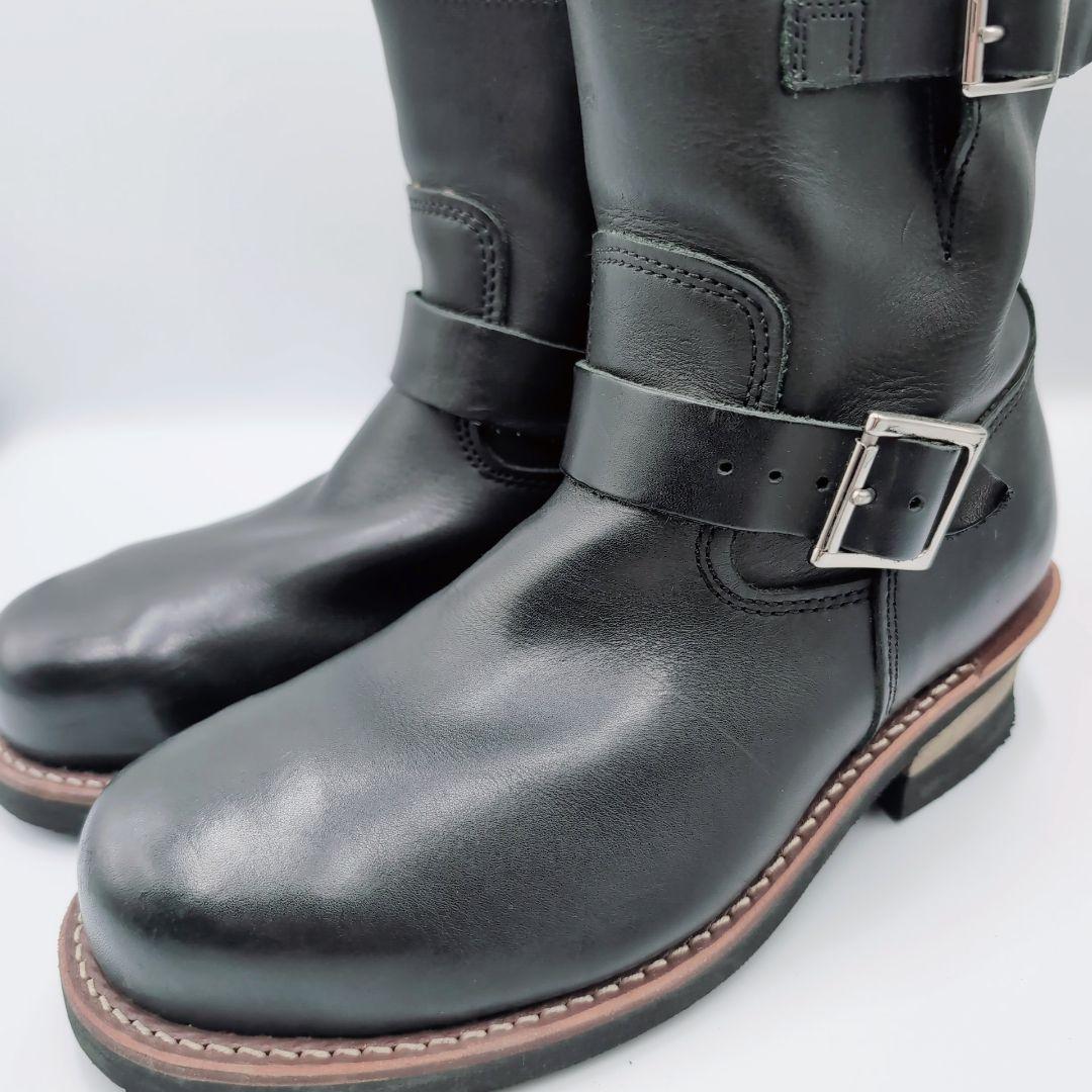 【良品】Hawkins　40015 スチールトゥ　エンジニアブーツ　黒　25cm