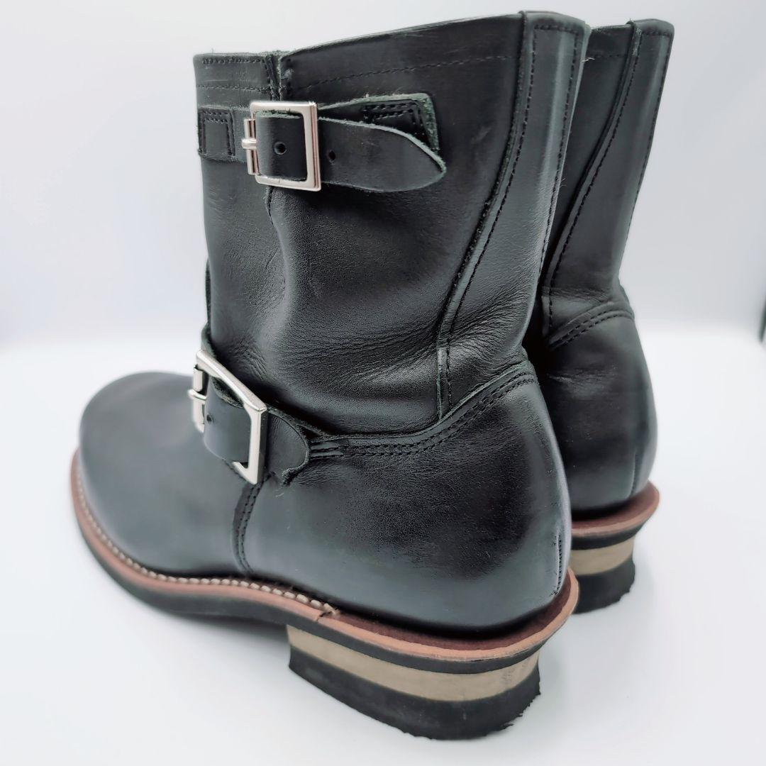 【良品】Hawkins　40015 スチールトゥ　エンジニアブーツ　黒　25cm