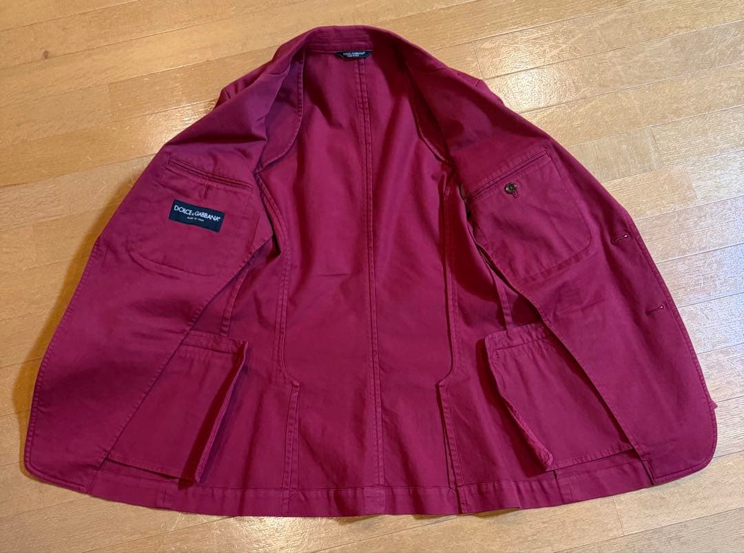 DOLCE & GABBANA レッド テーラードジャケット